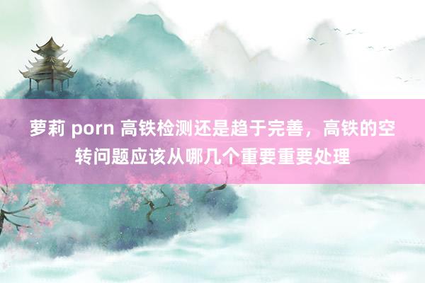 萝莉 porn 高铁检测还是趋于完善，高铁的空转问题应该从哪几个重要重要处理