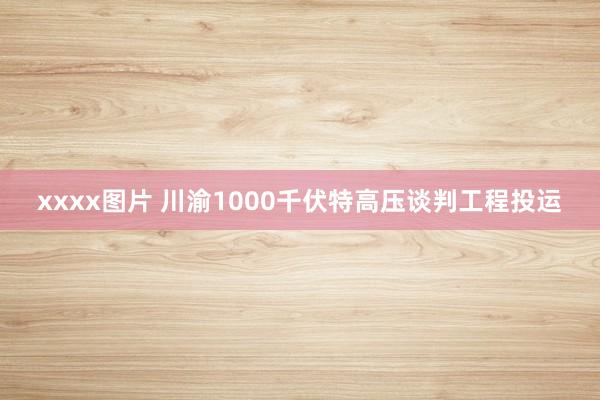 xxxx图片 川渝1000千伏特高压谈判工程投运