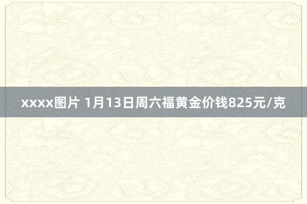 xxxx图片 1月13日周六福黄金价钱825元/克