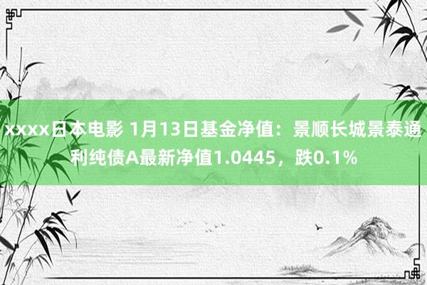 xxxx日本电影 1月13日基金净值：景顺长城景泰通利纯债A最新净值1.0445，跌0.1%