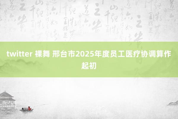 twitter 裸舞 邢台市2025年度员工医疗协调算作起初