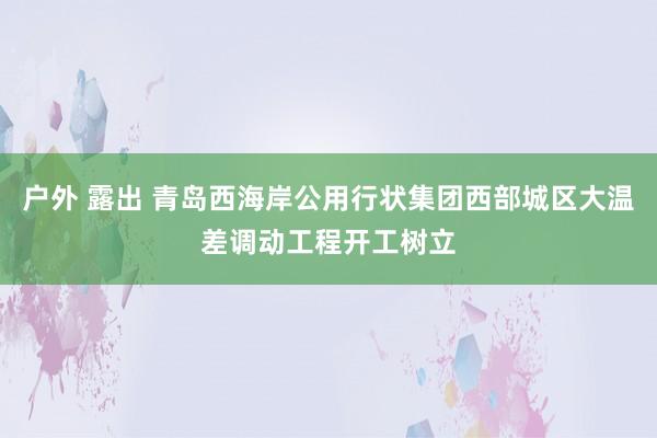 户外 露出 青岛西海岸公用行状集团西部城区大温差调动工程开工树立