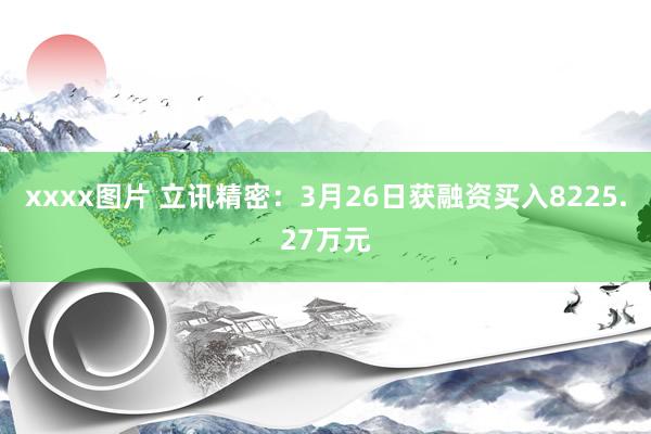 xxxx图片 立讯精密：3月26日获融资买入8225.27万元