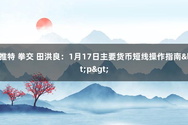 推特 拳交 田洪良：1月17日主要货币短线操作指南<p>