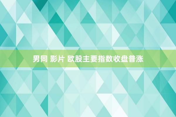 男同 影片 欧股主要指数收盘普涨